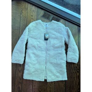 Nike Womens Size Medium Loose High-Pile Jacket White FV8025-104 New